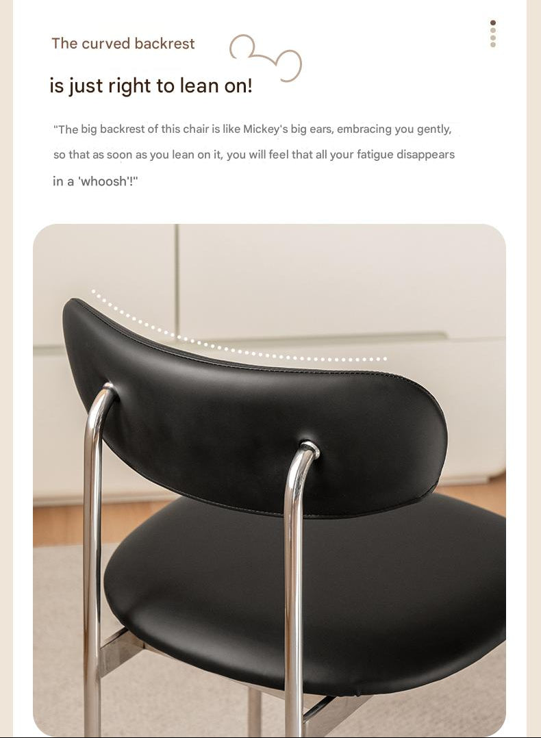 Set 4 pcs Iron Dining Chair Home Simple Soft Chair