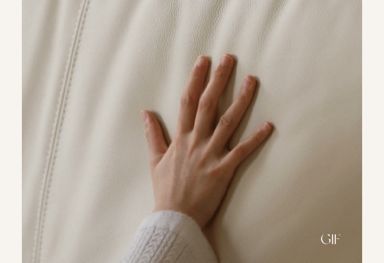 Leather Straight White Italian Sofa.