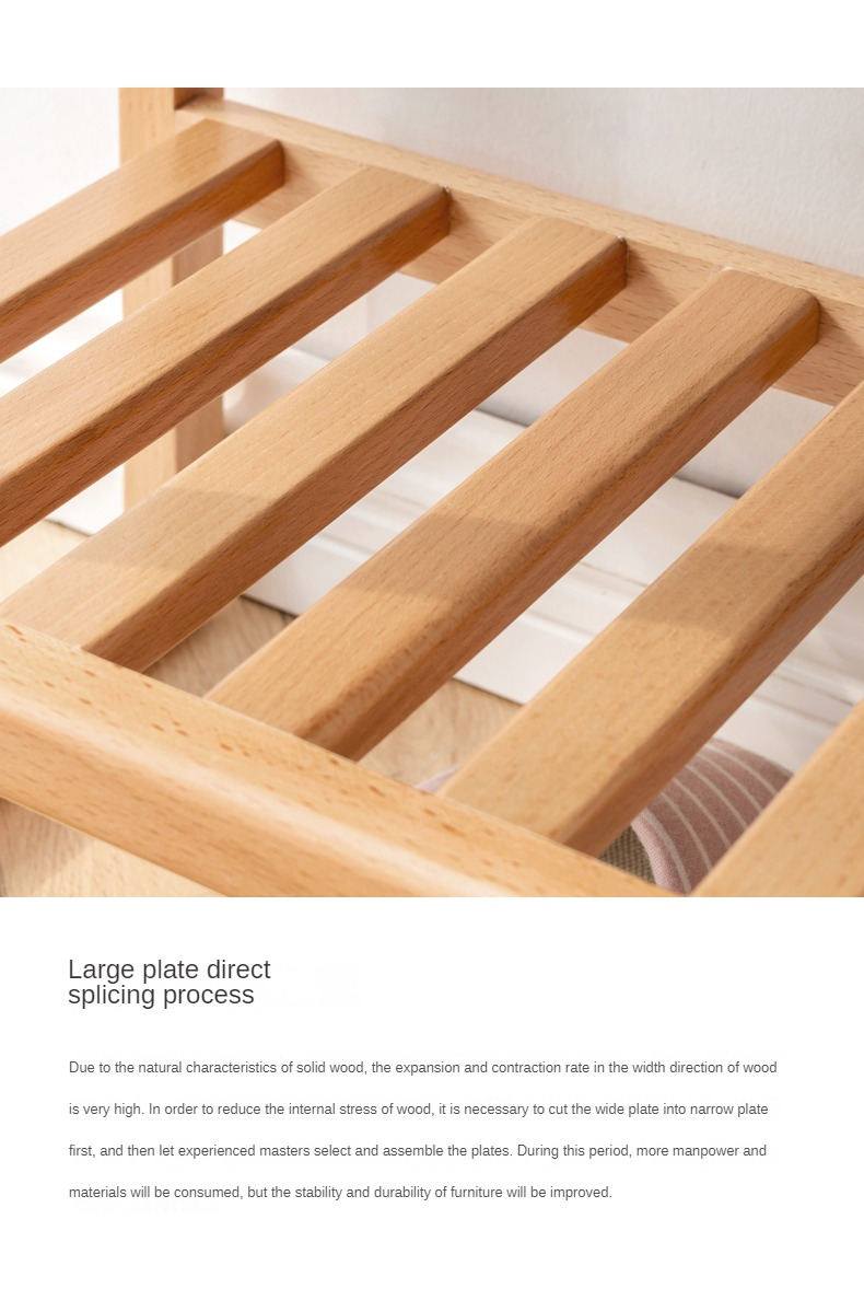 Beech Solid Wood Shoe Changing Stool