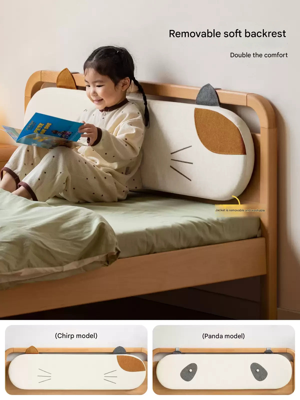 Beech solid wood kids bed