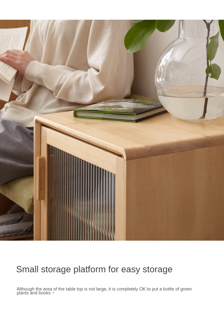 Beech Solid Wood Shoe Changing Stool Multifunctional With Cabinet