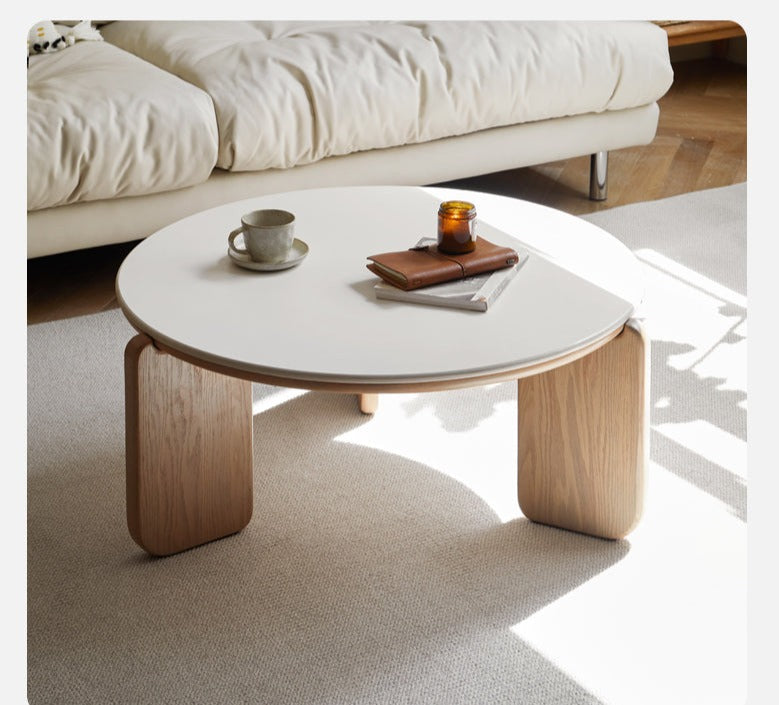 Slate coffee table Ash solid wood+