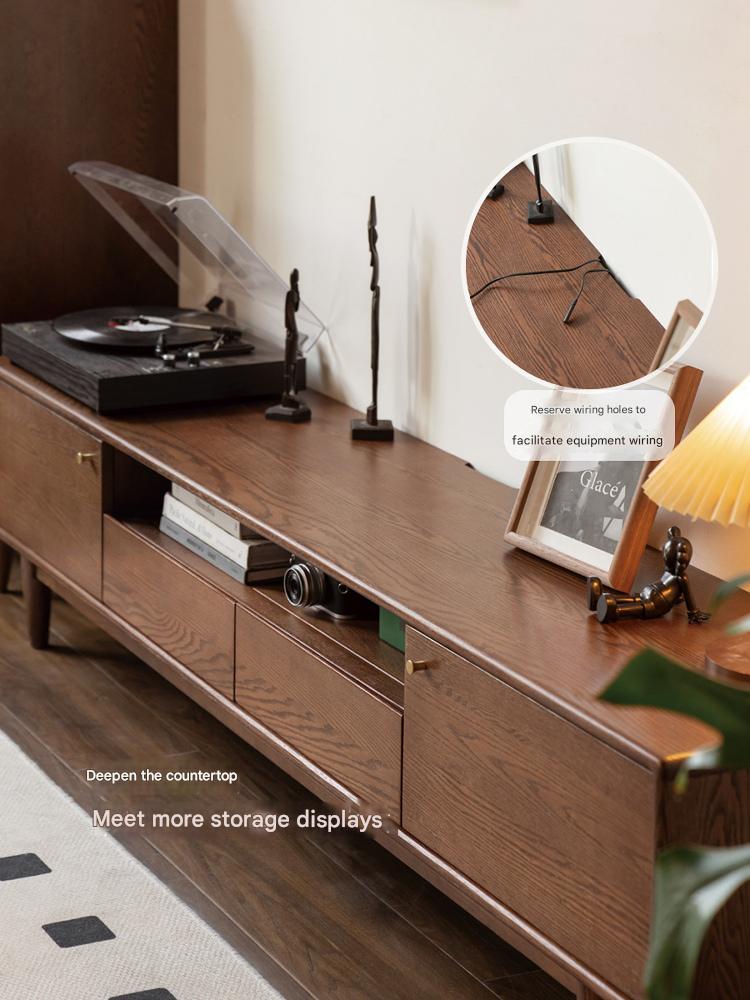 Oak Solid Wood Nordic Modern TV Stand