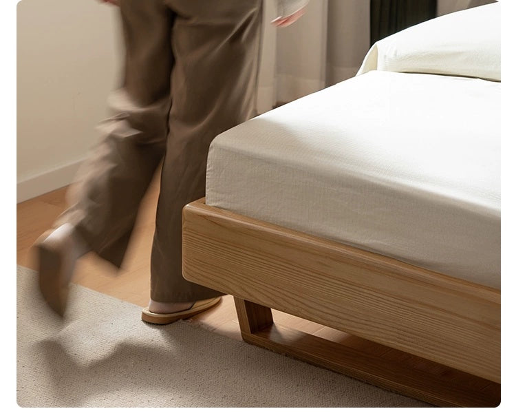 Oak, Ash Solid Wood Nordic Simple Suspended Bed
