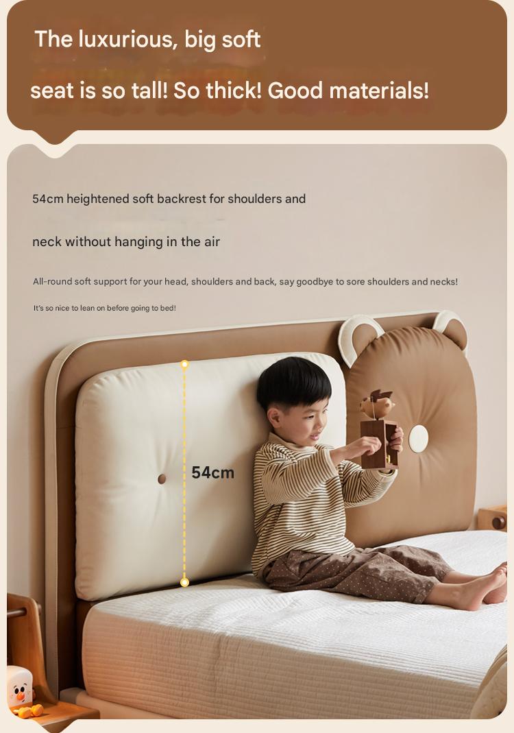 Organic Leather Children's Soft Bag Boy and Girl Bed