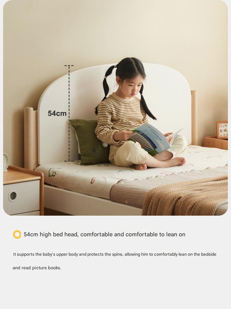 Poplar solid wood children's bed boy girl<