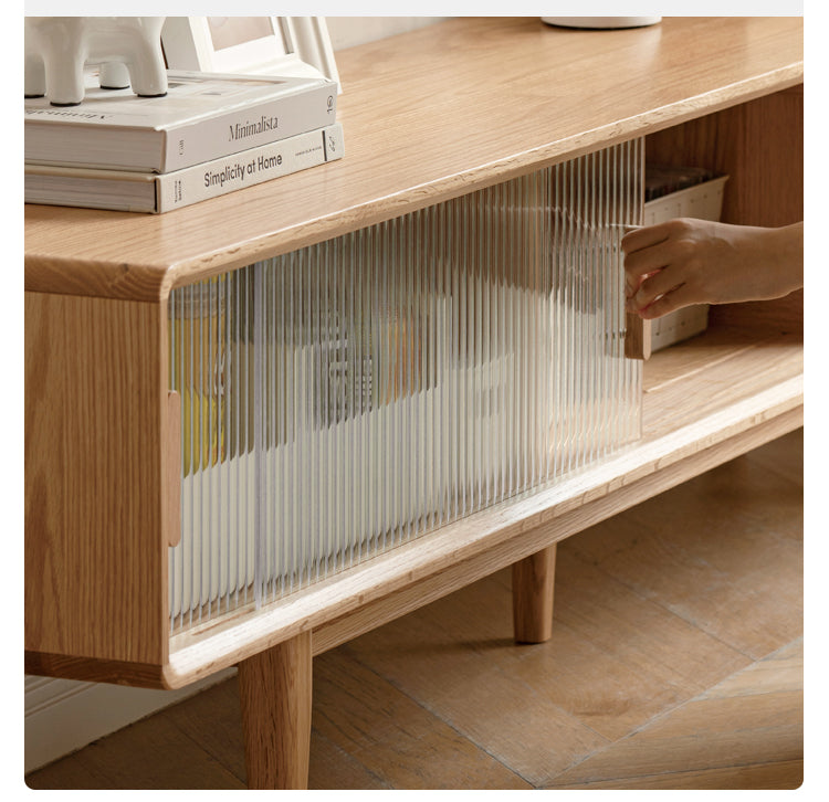 Oak, Beech, Rubber Solid Wood TV Stand