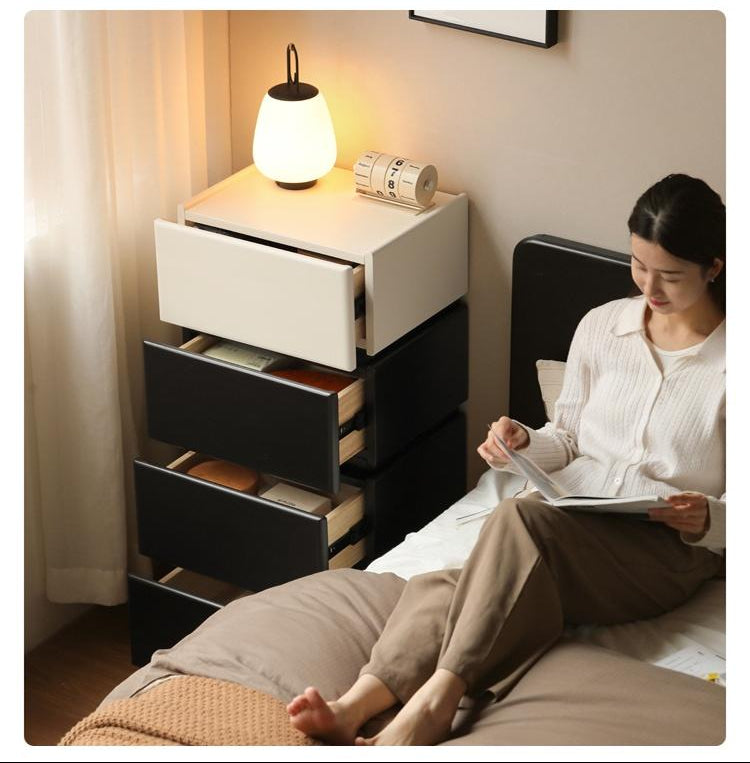 Solid RubberWood Modern Nightstand