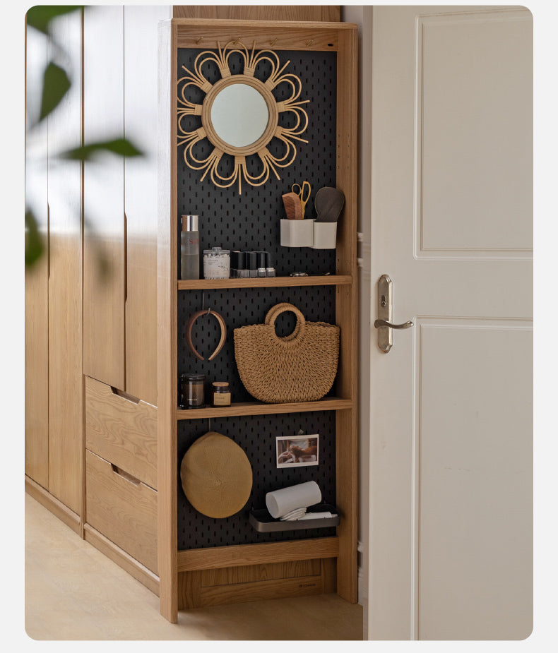 Oak Solid Wood Ultra-thin DIY Side Cabinet