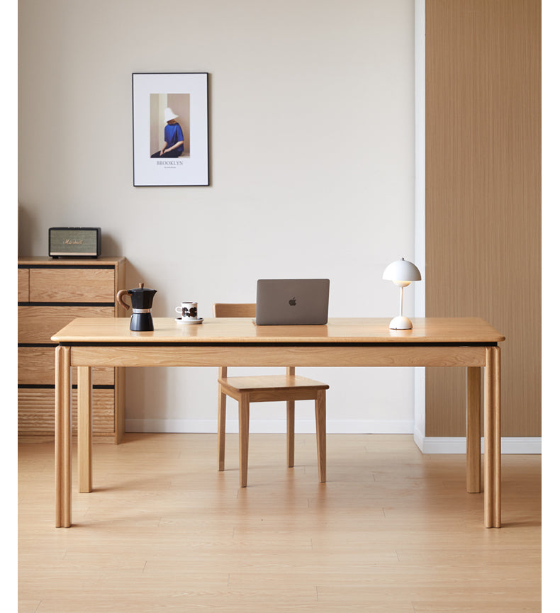Ash, Oak Solid Wood Modern Dining Table