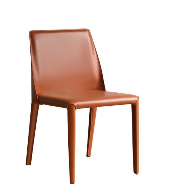 Set 4 pcs Saddle Leather Dining Chair