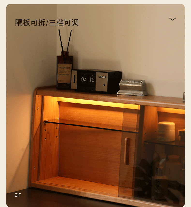 Cherry Solid Wood Retractable Dressing Table.