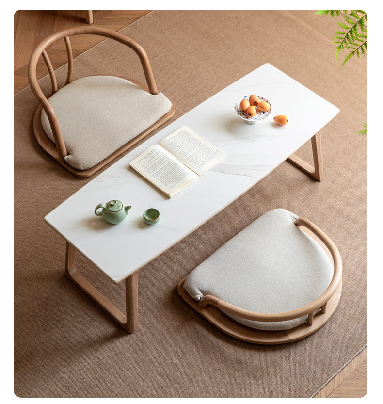 Ash Solid Wood Rock Slab Tea Table