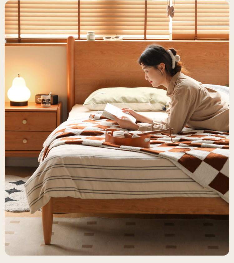 Oak, Black Walnut, Сherry Wood Bed