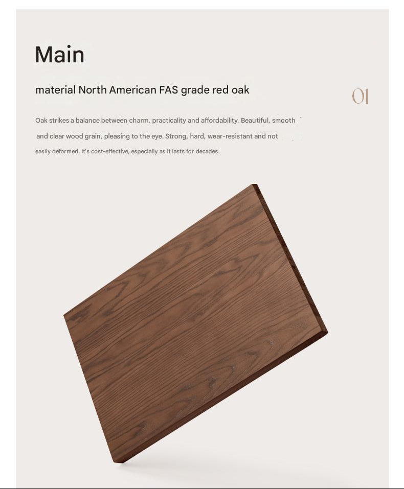 Oak solid wood bed with light, storage space