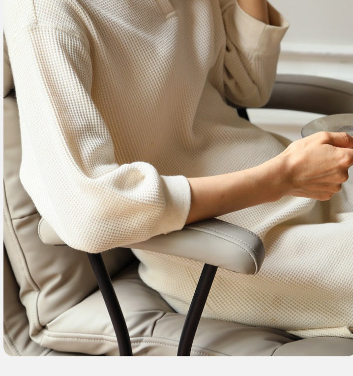 Organic Leather Office Ergonomic Liftable Chair