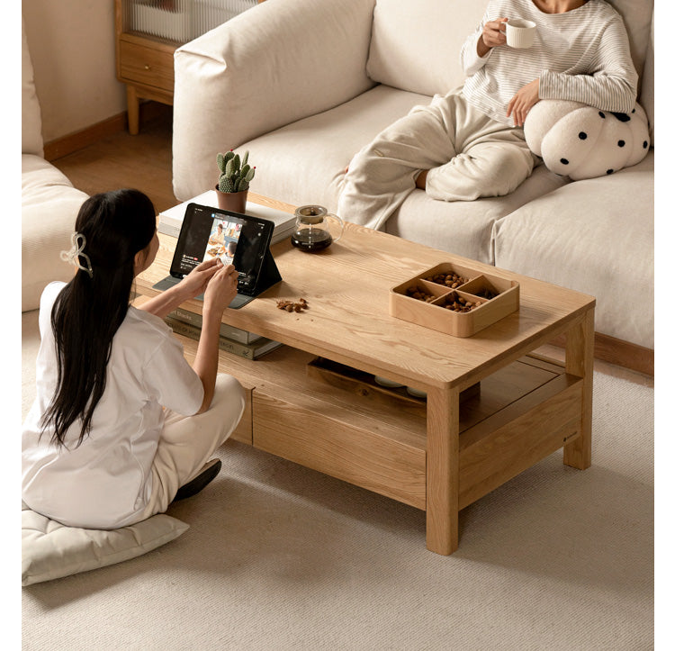 Oak, Ash Solid Wood Luxury Coffee Table