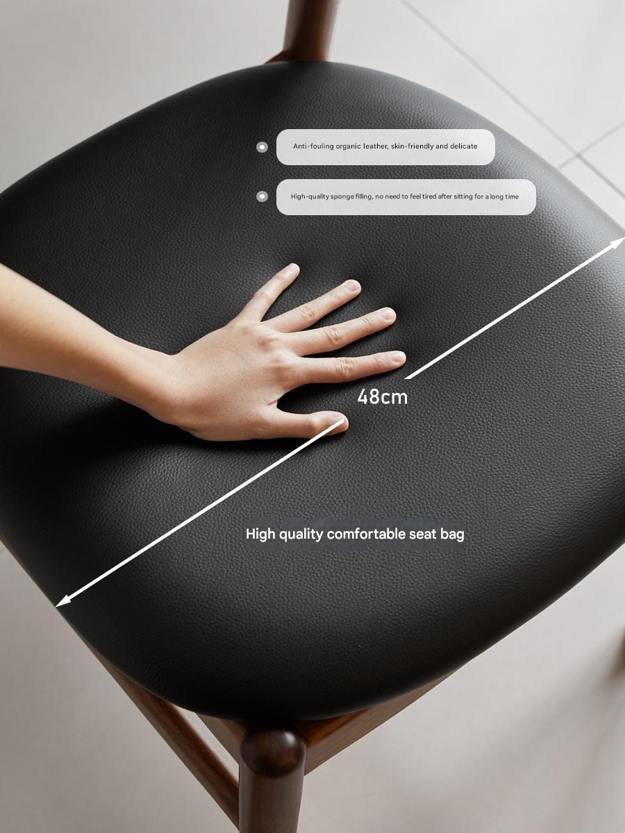 4 pcs Black Walnut, Ash, Oak, White Oak, Beech, Sandalwood Solid Wood Dining Chair Retro