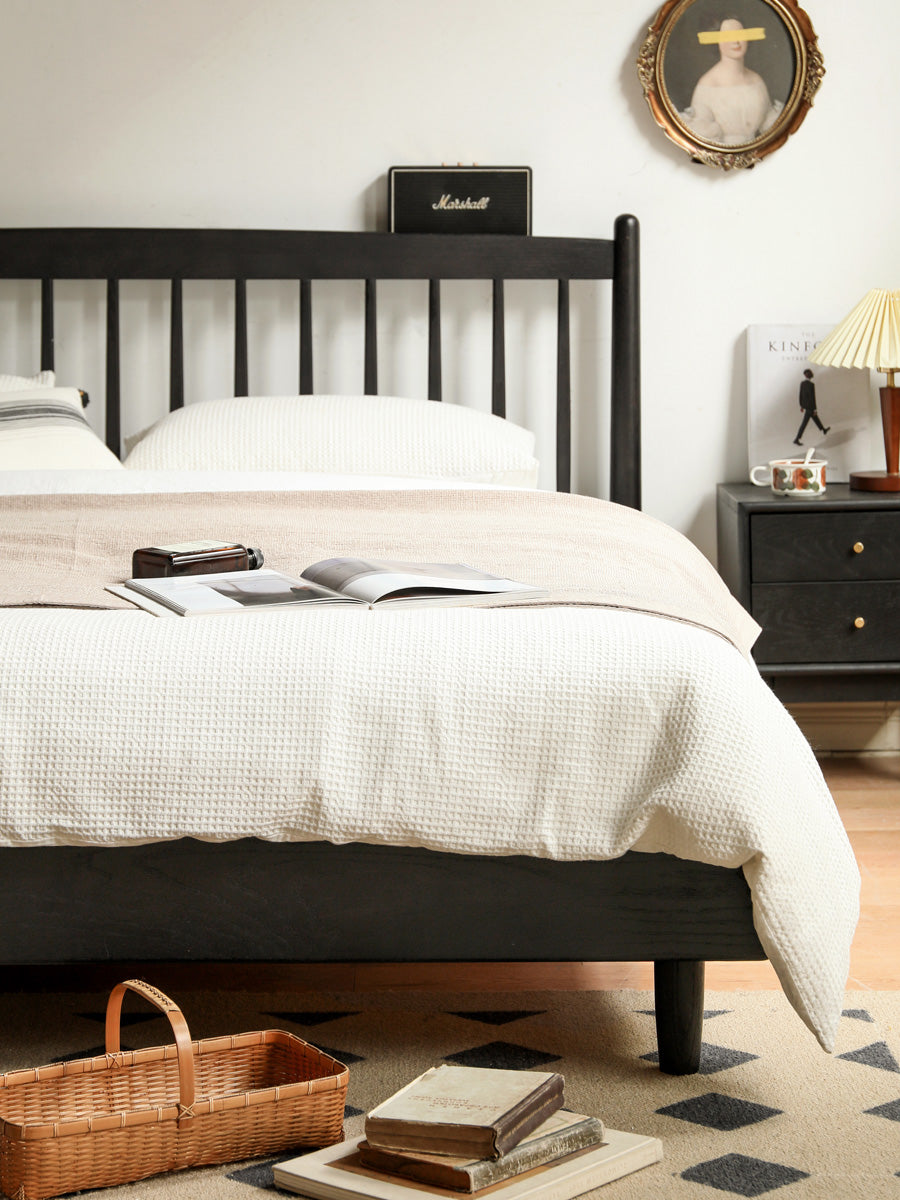 Oak Solid Wood Vintage Bed