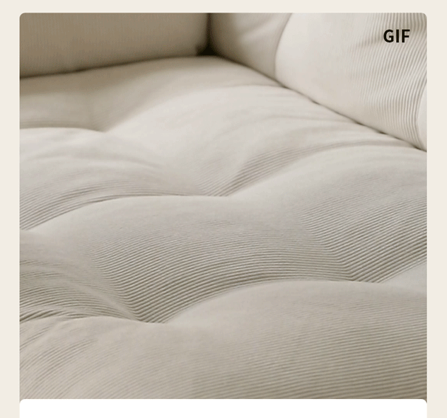 Fabric Sofa Cream Style White Goose Down.