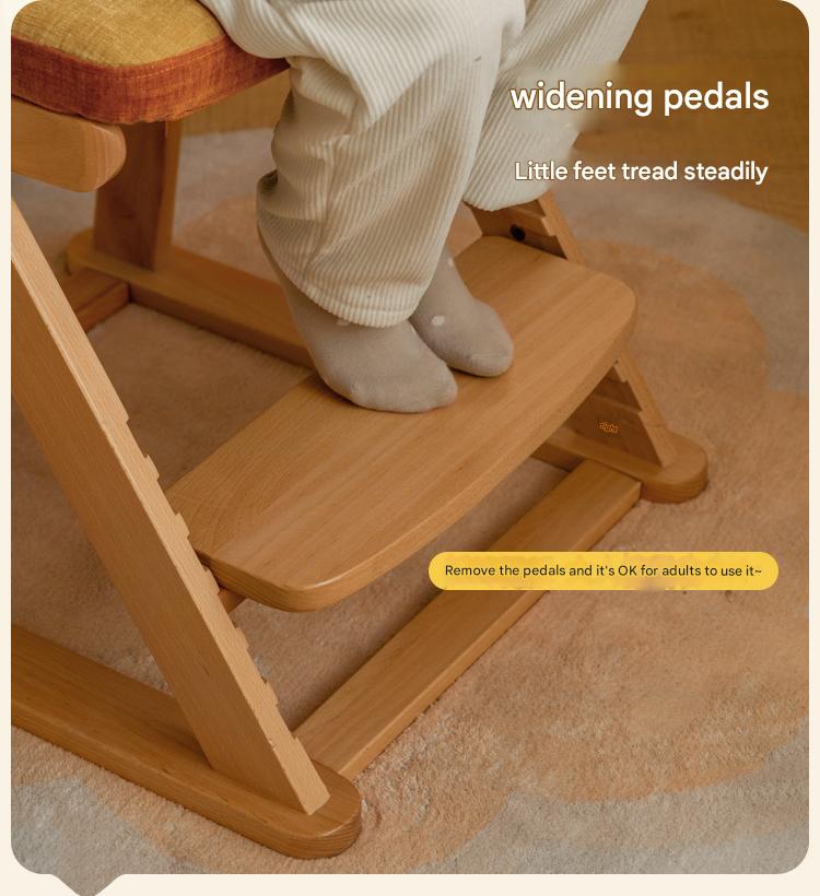 Beech Solid Wood Children's Study Chair.