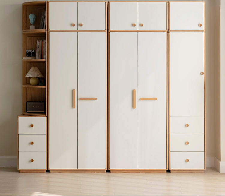 Poplar Solid Wood Modern Nordic Wardrobe