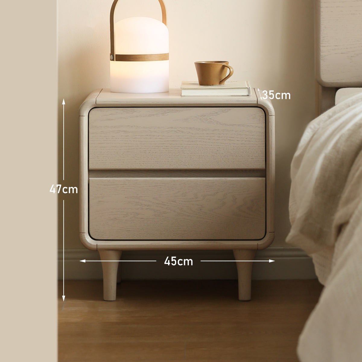 Tulipwood Solid Wood Nightstand Light Luxury.