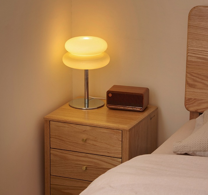 Solid RubberWood, Oak Solid Wood Modern Nightstand)