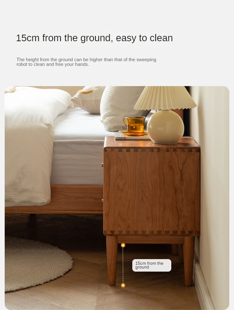 South American Walnut, Black Walnut, Cherry, Ash Solid Wood Nightstand.