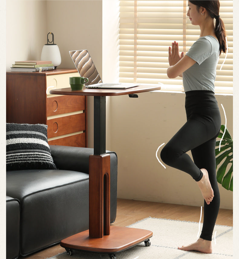 Tulipwood Solid Wood Lifting Medieval Style Side Table