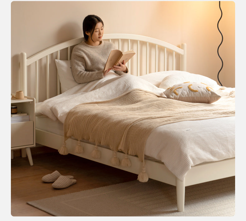 Beech, Poplar Solid Wood Bed