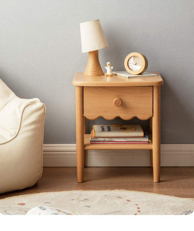 Beech, Oak Solid Wood Nightstand