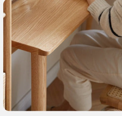 Oak, Rubberwood Solid Wood Corner Table Study Office Desk