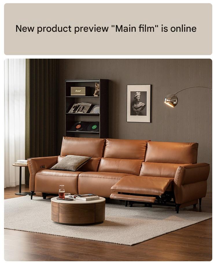 Genuine Leather Electric high back Sofa