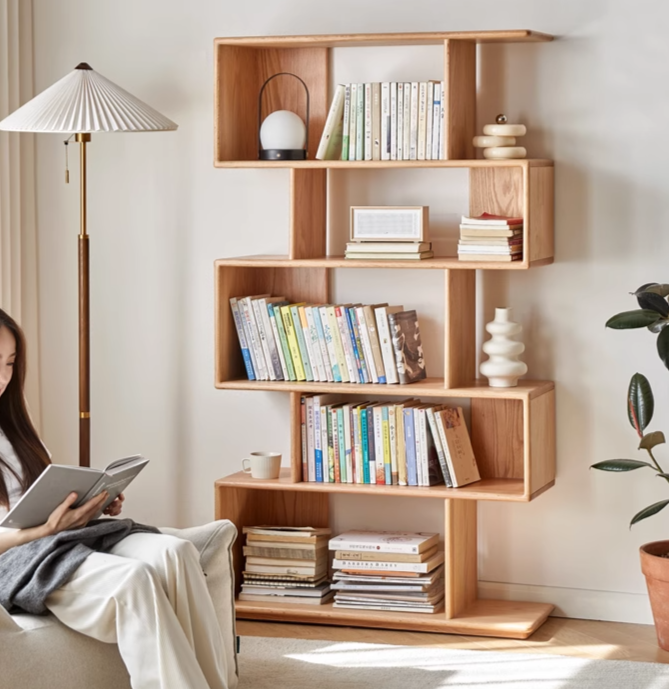 Oak Solid Wood Japanese Style Bookcase