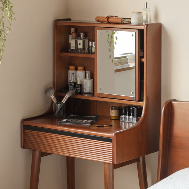 Poplar Solid Wood Retro Vanity Table.