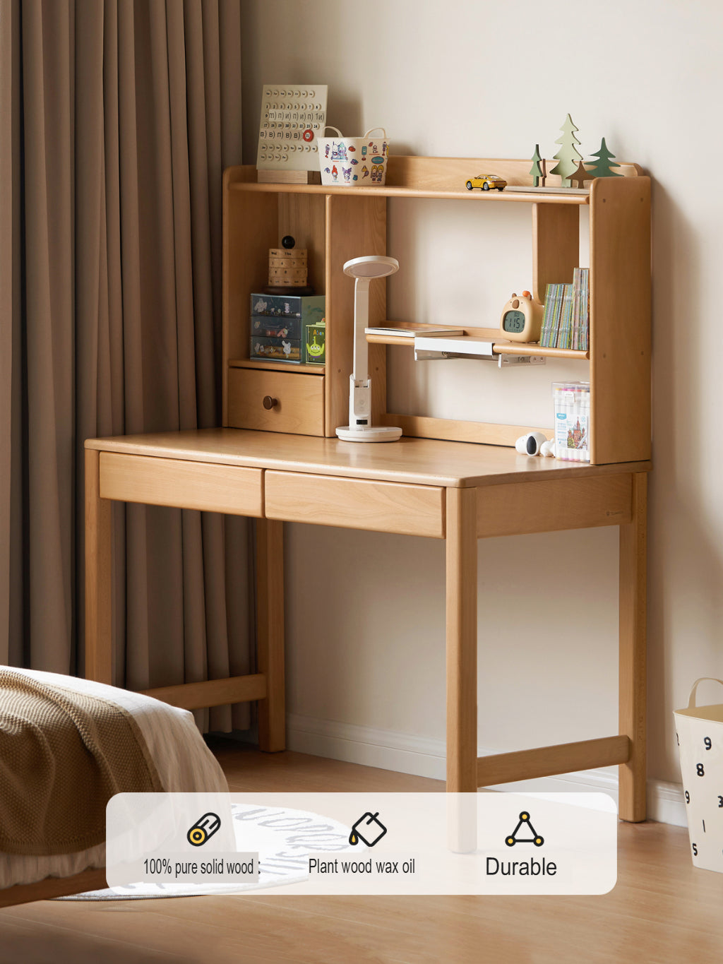 Beech Solid Wood Children's Study Desk