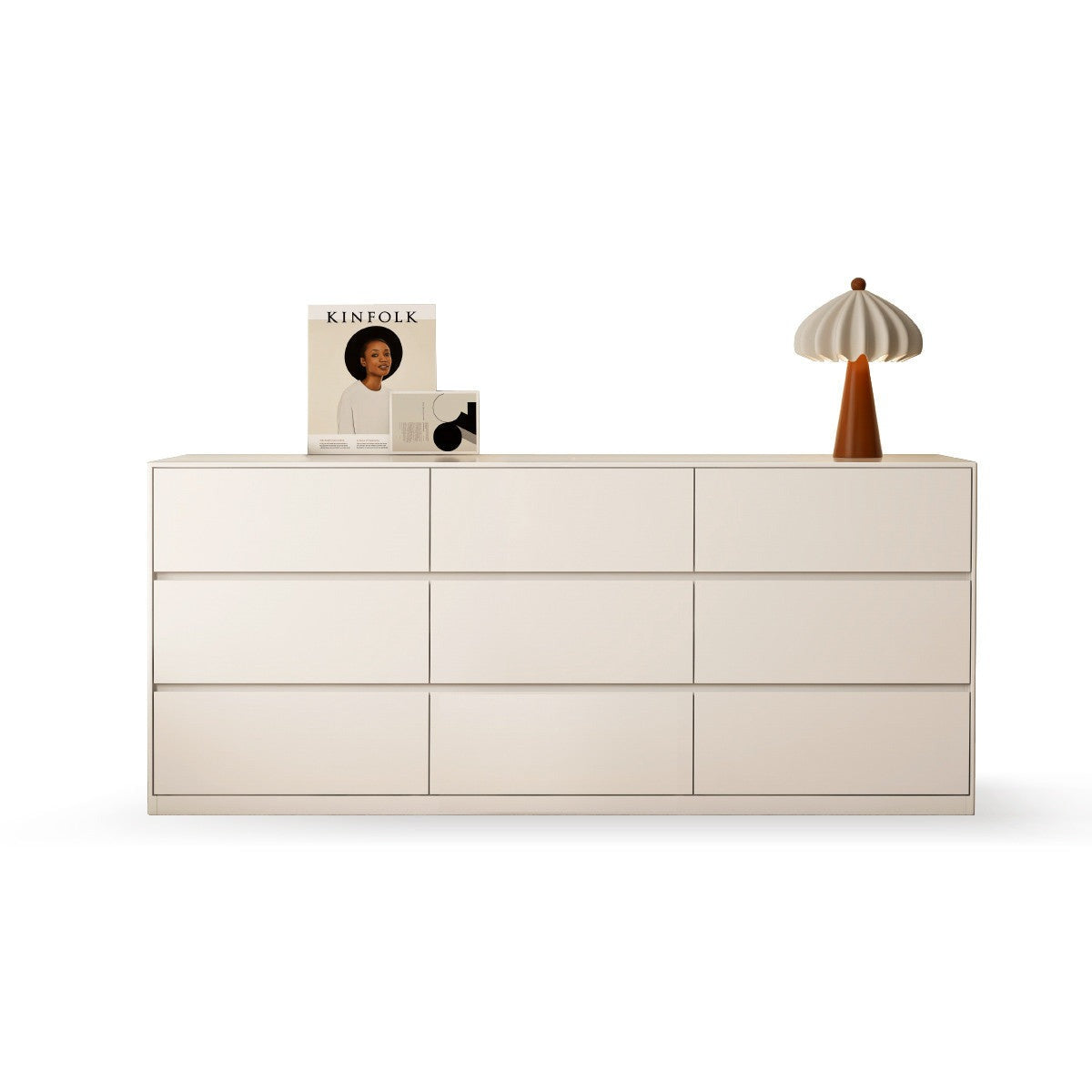 Poplar Solid Wood Cream Style Telescopic Dressing Table.