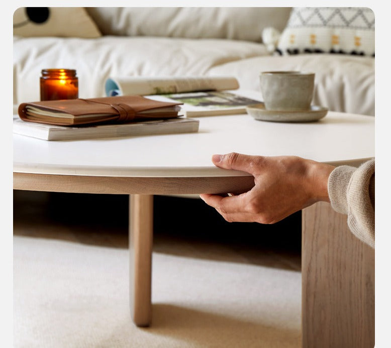 Slate coffee table Ash solid wood+