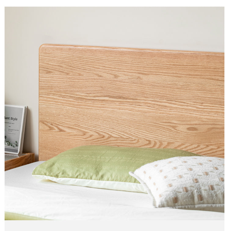 Oak Solid Wood Bed Thickened Headboard