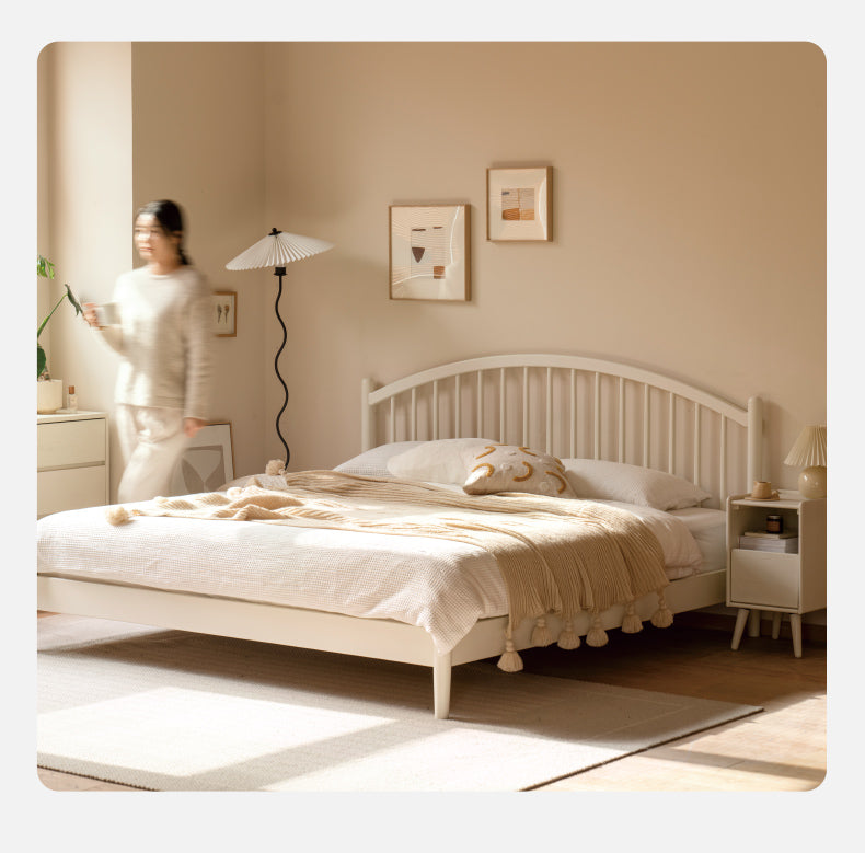Beech, Poplar Solid Wood Bed