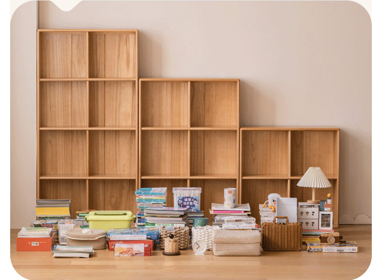 Beech Solid Wood Children's Combination Bookshelf