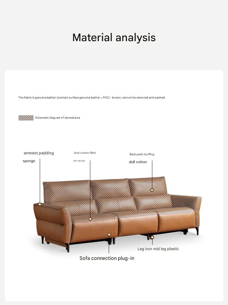 Genuine Leather Electric high back Sofa