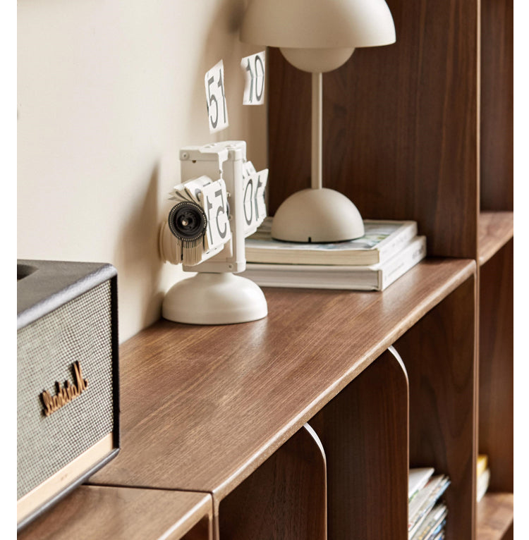 Black Walnut Solid Wood Bookshelf Shelf Free Lattice Combination