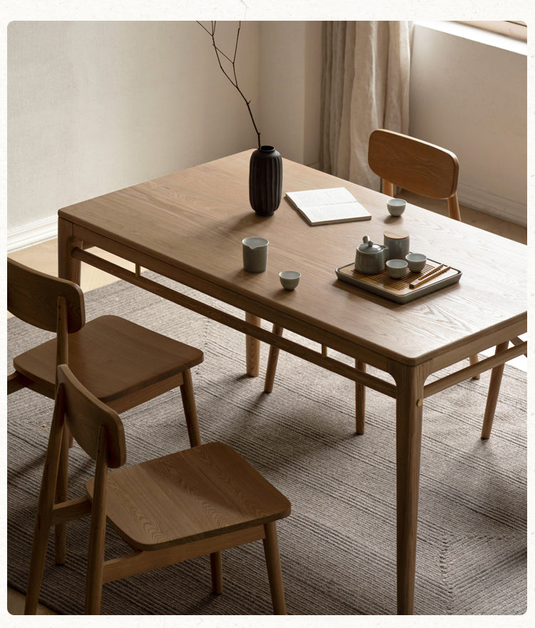 Ash Solid Wood Small-sized Modern Office Desk