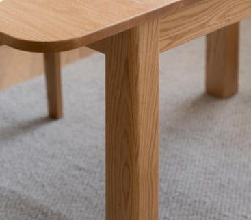Oak Solid Wood Telescopic Folding Dining Table