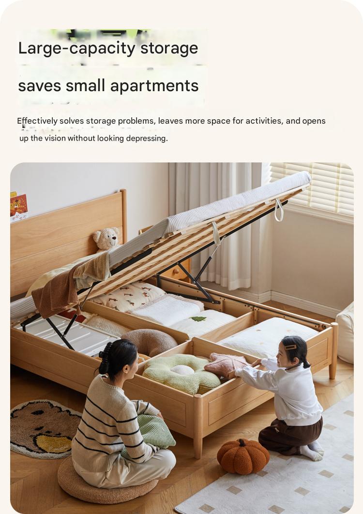 Beech Solid Wood Children's Box Bed