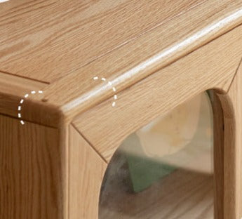 Oak Solid Wood Kids Bookcase Combination Bookshelf