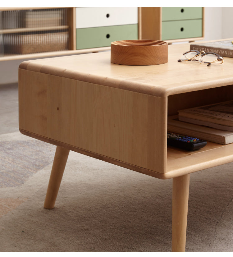 Beech Solid Wood Coffee Table Nordic Simple.