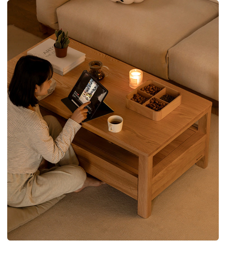 Oak, Ash Solid Wood Luxury Coffee Table